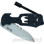 KWB Loisirs Couteau de poche avec porte-embout 016620Profil Lame 80mm Scie 4embouts clip de ceinture  B0716CG389